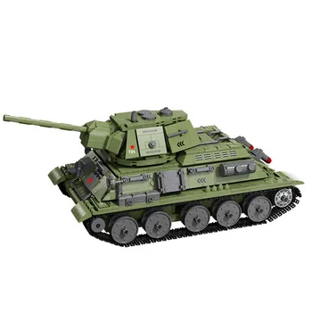 2022 Военна армия от Втората световна война от Войници на специалните сили на Полицията Съветски модел на танк T34 Строителни блокове, Тухли, Детски играчки, Подарък за рожден Ден