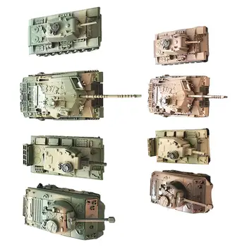 8 парчета Модел на танк в мащаб 1:72 набор от Игри за танкове САМ Сглобяване на играчки-резервоар 4D Играчки-пъзели 1/72 Модел играчки-резервоар за момичета и момчета възрастни