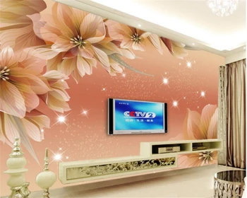 beibehang papel de parede Модни тапети за интериор цветя мечти цветя фон за телевизор 3D тапети на стената