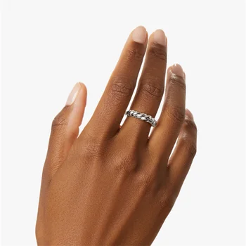 ВЕРЕВОЧНОЕ ФИН СРЕБЪРЕН пръстен с круассаном в арабски стил, Штабелируемые пръстени, позлатените пръстен от неръждаема стомана, 18к подарък за Нея, дамски бижута