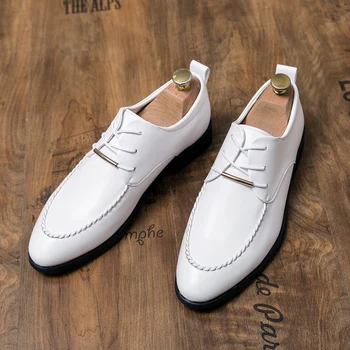Кожена класически мъжки обувки Tidal Current за сватба, на модела обувки-oxfords дантела, хит на продажбите 2023 година, градинска мъжки ежедневни обувки