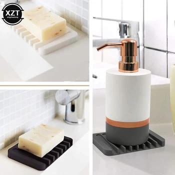 Креативен дизайн за баня, нескользящий сливи за сапун ястия, Силиконови Гъвкави сапун ястия, заливка за съхранение на сапун ястия, чиния за баня