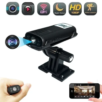 Мини камера за сигурност на Smart home WiFi 1080P HD Безжична камера за дистанционно гледане Super Cameras Бавачка Екшън-камера, Малък записващо устройство PK A9 Камера