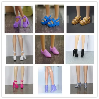 Оригинален стоп-моушън обувки на принцесата за кукли 1/6, модни дамски ежедневни обувки за кукли на висок ток, аксесоари за кукли