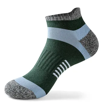 Спортни Чорапи Мъжки чорапи, заглушителен хавлиени памучни чорапи, абсорбиращи потта, за джогинг, баскетболно кърпи с дишаща мрежа, чорапи