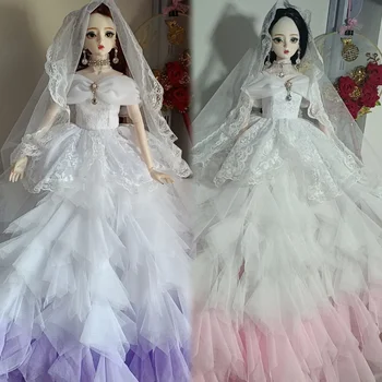 1/3 от Жените кукла BJD ръчно изработени, индивидуална пластмасова мода кукла 56 см, подвижната кукла, продава се с рокля и перука