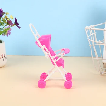 1 бр. на 15 см Имитативната мини-розова количка, бебешко малка детска количка, мебели и аксесоари за кукли, детски играчки 