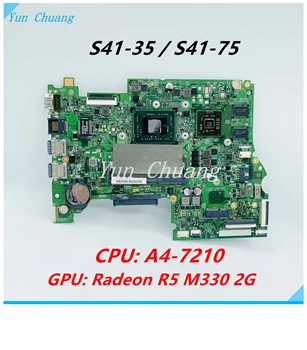 14235-1 488.03N04.0011 За дънната платка на лаптоп Lenovo S41-75 S41-35 с процесор A4-7210 R5 M330 2G GPU LT415-дънна платка на AMD MB
