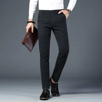 2021, мъжки ежедневни панталони на еластична лента, мъжки бизнес панталони с високо качество Four Seasons, мъжки прав зреещи 38