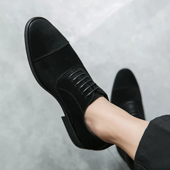 2023 Ново записване, мъжки бизнес обувки, класически модерен мъжки модел обувки, популярна мъжки обувки за партита, официалната мъжки обувки дантела