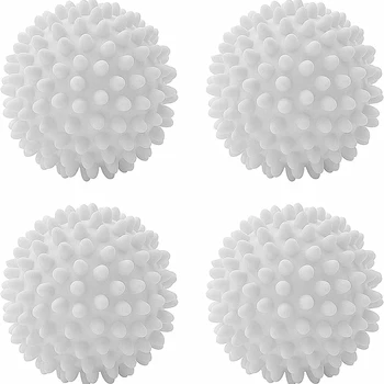 4 бр. еко топки за сушене на пране, за многократна употреба силиконови меки топки за пране, омекотител, Алтернатива за бързо изсушаване