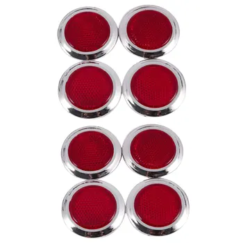 8 бр. пластмасова кръгла светоотражающая стикер червен цвят