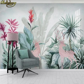 beibehang Потребителски тропически гори papel de parede 3d тапети за хола пейзаж мрамор фон 3D стенни живопис