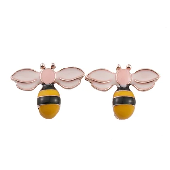 CARTER LISA Модни обеци с Животни, Метална Пчела, эмалевые Висулки, Обици-карамфили за Жени, бижута за уши WF202244