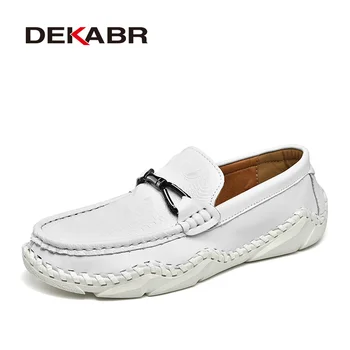 DEKABR/Обувки от естествена кожа, мъжки Лоферы без шнур, Бизнес Ежедневни Модерен Класически Меки Мокасини Hombre, Дишаща мъжки Обувки
