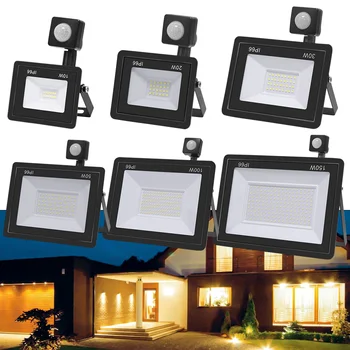 Led Детектор-проектор, водоустойчив стена с датчик за движение, лампа, прожектор, led прожектор на открито