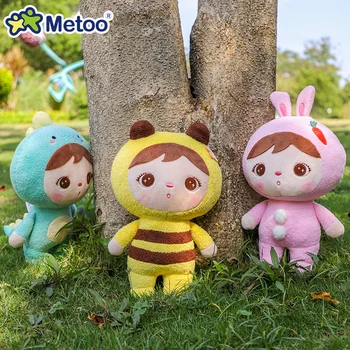 Metoo Оригинален Заек Динозавър Пчелите плюшени кукли, плюшени играчки за момичета, най-добрият подарък за рожден Ден 28 см, великденски кукли