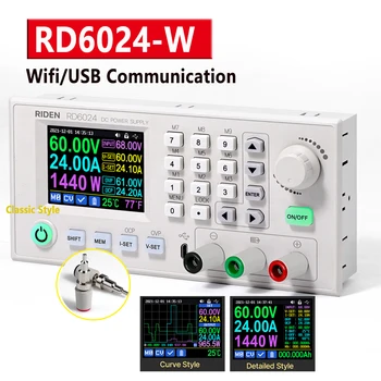 RD6024 RD6018 60V 24A USB Цветен дисплей С Регулируем Понижаващ Напрежение Dc Тенис на Източника на Захранване е стъпка надолу Конвертор за Съхранение на Данни