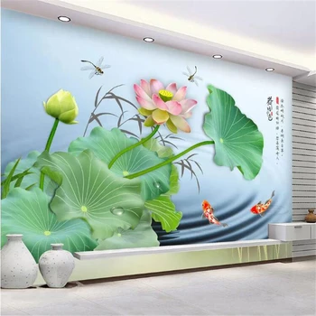 wellyu Потребителски тапети papel de parede езерото с lotus калмари лотос китайски стил Китайски ТЕЛЕВИЗИЯ фон на стената papel de pared behang