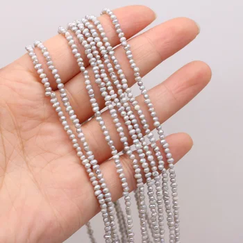 Висококачествен натурален сладководни сив перлите с неправилна форма, чисти мъниста за бижута, гривни 
