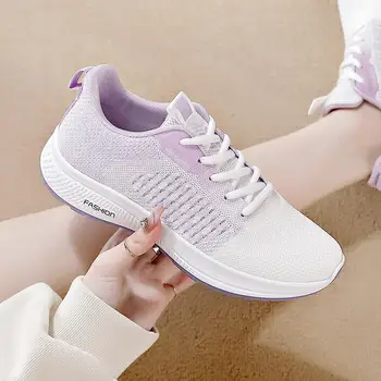 Дамски Обувки Лятна Дишаща нови Обувки от Кокос 2023 Година, Спортни и Ежедневни Дишаща Лека Удобни Обувки за Бягане