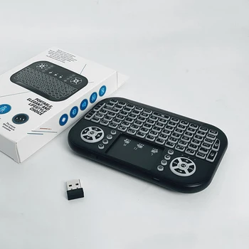 Детска ръчна клавиатура с led подсветка, USB, мини-клавишите Air Mouse, ръчна детска клавиатура с подсветка за момче, празничен подарък