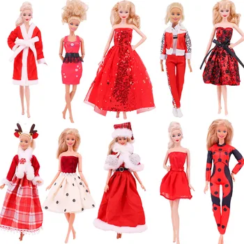 Дрехи за Барби, червени поли и дрехи, подходящи кукли Барби с дължина 30 см и 11,5 инча, подарък, аксесоари за Барби