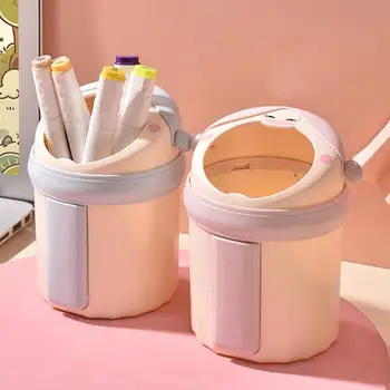 Държач за химикалки анимационни форми, кофа за писалки с голям Капацитет, компактен, под формата на сладко момиче, Молив, маркер, кутия За съхранение ежедневна употреба