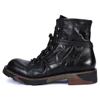 Зимни работни обувки, мъжки ръчно изработени обувки, мъжки обувки от естествена кожа, 17#21/10e50