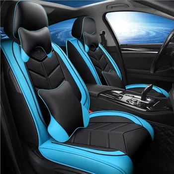 Калъфи за автомобилни седалки за пътуване, универсални кожени калъфи за автомобилни предните и задните седалки от изкуствена кожа за Ford Edge Mondeo Ecosport Focus серия Fiesta