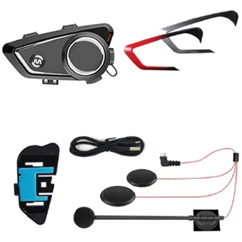Каска за каране на мотоциклет, Bluetooth слушалка, твърд етикет, вградена интерком система И функция за споделяне на музика, се прилагат към полуошлему