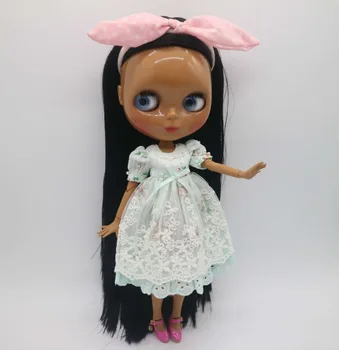 кукла с гол тяло, черна коса, черна кожа, фабричная кукла, подходяща за детски играчки 