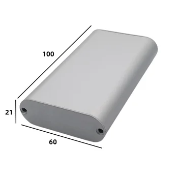 Кутия от алуминиев профил във формата на кръста от алуминиева сплав, захранване, корпус на печатната платка, кутия за печатни платки 100x60x21 мм