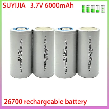 Литиево-йонна батерия от 3.7 от 6000 mah 26700, Батерии за led фенерче, електрически инструменти, Електрически велосипед