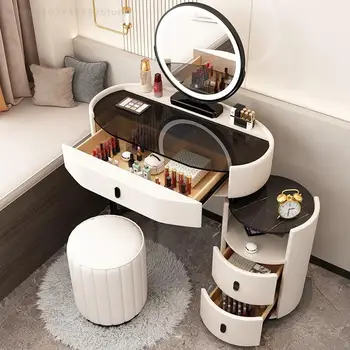Луксозен Тоалетка за Съхранение Минималистичен Естетичен Масичка за грим С чекмеджета Удобни Мебели за Обличане Toaletka XF50YH
