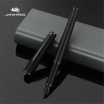 Луксозно качество Jinhao 95, матово черна писалка, бизнес офис студентски, училищни канцеларски материали, мастило химикалки
