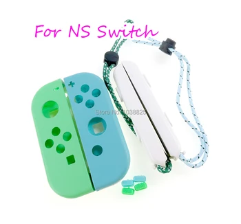 Меки на пипане мятно-зелено и синьо небе корпус контролери с пълен набор от бутони, работа на смени обвивка за Nintendo Switch Joy-Против