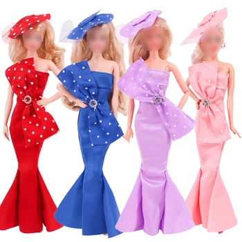 Модни стоп-моушън облекло Kawaii, детски играчки, 8 бр./лот, Безплатна доставка, рокля, аксесоари за Барби, коледни рокля, подарък