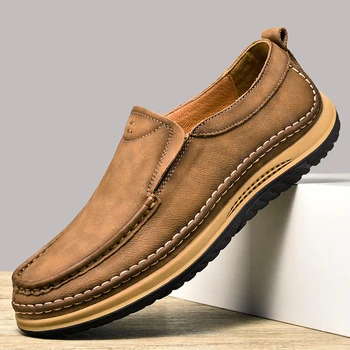 Мъжки обувки от естествена кожа 2020 г., в есенно-зимната ежедневни обувки, бизнес официалната обувки, oxfords дантела, chaussure homme