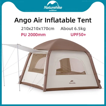Надуваема въздушна палатка Naturehike Сверхлегкая водоустойчив туристическа палатка за пътуване на открито Преносим Лагер Палатка за 3 човека Лесно да се изгради