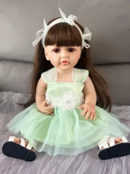 Нов стил, зелена пола с елф, кукла-принцеса, 55 см, кукла-Реборн, момиче за детски играчки, подарък за рожден Ден, детски празник