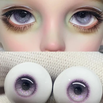 Очните ябълки кукли BJD са подходящи за 1/3 1/4 1/6 размер очите за играчки, красиви гипсови аксесоари за кукли с шарени очи на вятъра в реалния живот