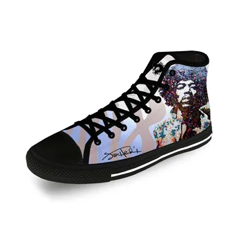Певица на рок-музиката на Джими Хендрикс, ежедневни облекла, модни парусиновая обувки с 3D принтом, мъжки и женски леки, дишащи маратонки