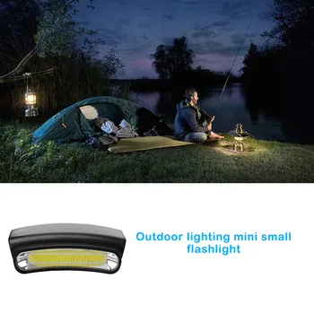 Преносим led налобный фенер от PVC материал, водоустойчив работна лампа за разходки на открито, походный фенер