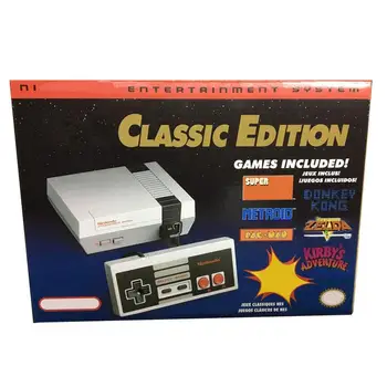 Преносима игрова конзола Super NES Classic с висока резолюция, Вграден в 30 мача Двойна геймпад с 1 геймпадом ви позволява да запишете играта