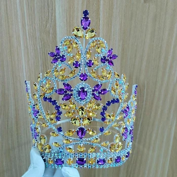 Продажба на едро на короните и диадем за участие в конкурса за красота мис свят тиара princess crown за момичета