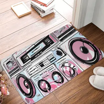 Радио Boombox, музикален boombox, противоскользящий мат, мат хол, етаж килим, интериор на входната врата
