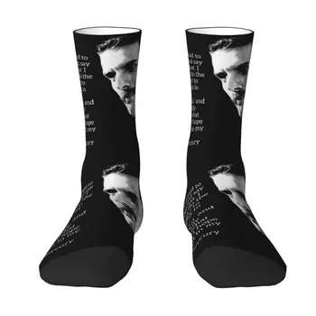 Сладки мъжки чорапи-рокли с цитати на Фреди Меркюри Унисекс, удобни чорапи с 3D принтом рок-звезди, рок-певицата, на екипажа