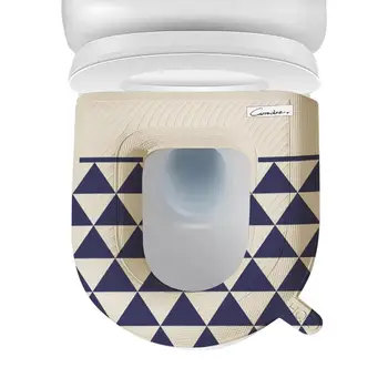 Тампон за седалката на тоалетната чиния, моющийся калъф за седалката на тоалетната чиния, приятен за кожата Водоустойчив калъф за седалка в банята от ЕВА, възглавница с дръжка за всички сезони