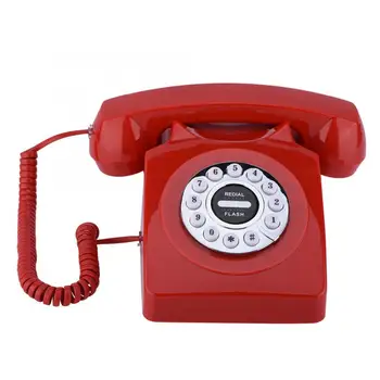 Телефон с ретро циферблат, съхранение на старите телефонни номера, чист звук, ретро телефон за домашния офис, бизнес-телефоно